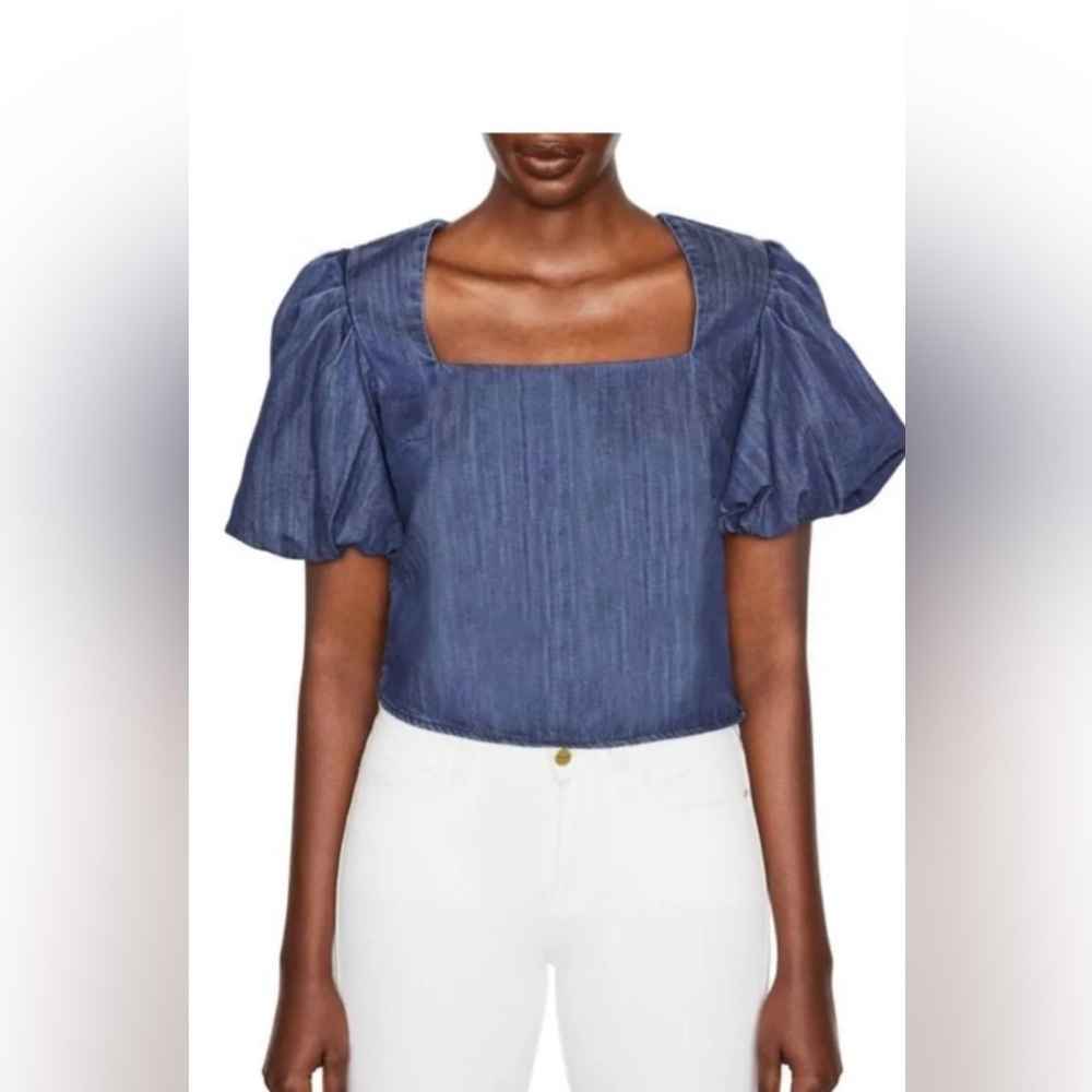 FRAME Denim Nina Puff Sleeve Blouse